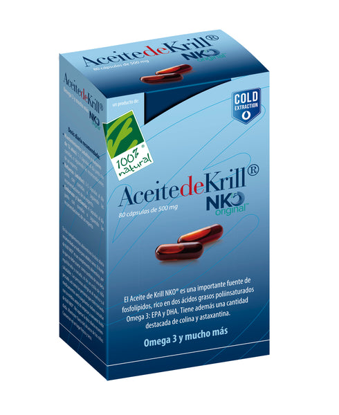 100%natura Aceite De Krill Nko 80 Cap De 500 Mg